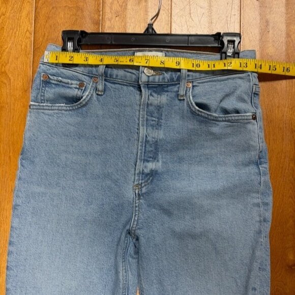 AGOLDE Riley High Rise Straight Crop Jeans Size 27 Button Fly Organic Cotton - Picture 8 of 11